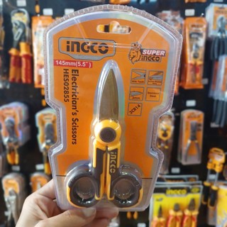 Kéo cắt đa năng INGCO HES02855 145mm cắt tuốc dây điện tiện lợi nhiều công năng (dùng để cắt dây điện mềm)