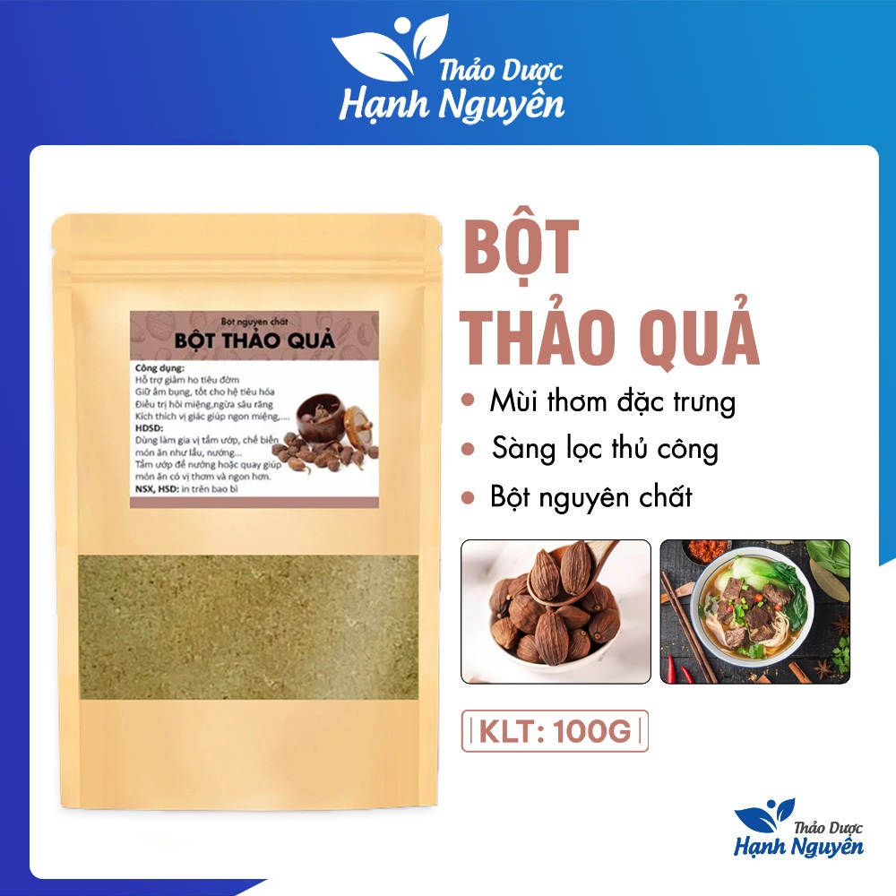 Bột thảo quả nguyên chất 100g, gia vị tẩm ướp nấu ăn đặc trưng, nấu phở, làm bánh, thơm ngon
