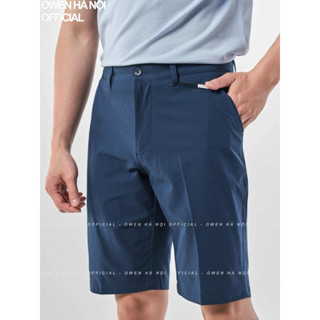 Quần short vải nam Owen màu navy form trendy vải nano SW231426