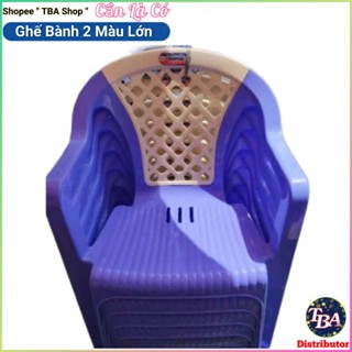  TBA SHOP COMBO 5 Ghế Nhựa Dựa Tay Vịn Bành 2 Màu Lớn ,ghế dựa ngồi bàn thấp quán ăn đường phố