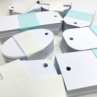 Thẻ Tag Giấy Trắng_50pcs