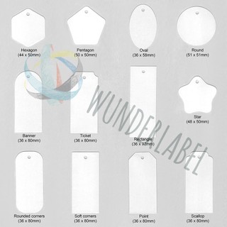 50pcs,Thẻ Tag Giấy Kraft / Trắng