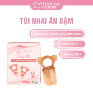 Túi nhai ăn dặm hoa quả Mini Pum silicon cho bé tập ăn dặm chống hóc cho bé