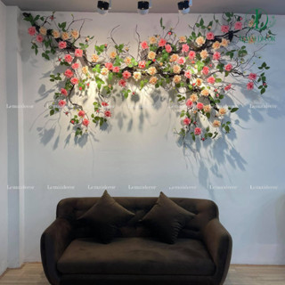 Dây Leo Hoa Hồng Loại Đẹp, Dây Dài 1m7 - Hoa Giả Hoa Lụa, Dây Leo Giả Trang Trí