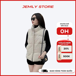 Áo phao gile nữ dáng ngắn, áo khoác ngoài nữ phong cách Hàn Quốc (ảnh thật)