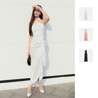 [New2] Đầm Dài Nữ Halter Split Charming, Chất Vải Lụa Tô Châu Thoải Mái, WDD072, SOMEHOW