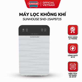 Máy Lọc Không Khí Sunhouse SHD-15AP9715 Có 3 Lớp Màng Lọc Sạch Bụi Bẩn, Bảo Hành 12 Tháng