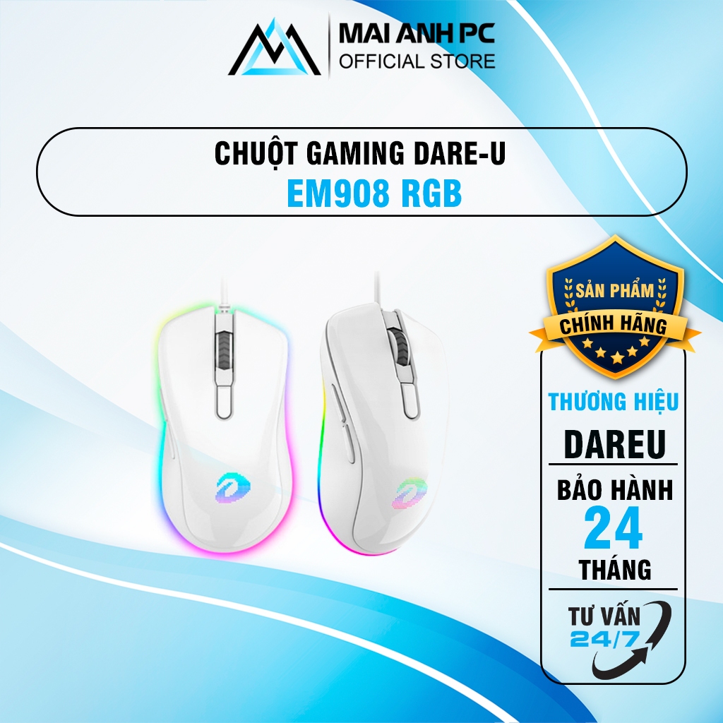 Chuột gaming giá rẻ Dare-U EM908 RGB
