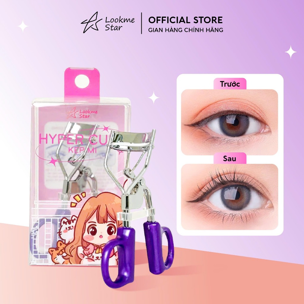 Lookme Star - Dụng cụ bấm cong mi, kẹp mi bằng thép giúp mi cong tự nhiên Trang Điểm