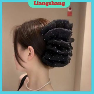 Kẹp Tóc Nơ Hai Mặt Tạo Bong Bóng - Kẹp Tóc Càng Cua  Đính Ngọc Trai Sang Trọng Thời Trang