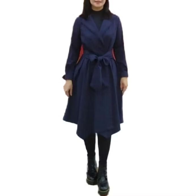 ĐẦM CỔ VEST THẮT ĐAI LƯNG
