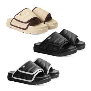 Dép RENCHO LW nam nữ quai da dán đế cao 4.5cm mang couple hàng cao cấp đệm lót êm ái