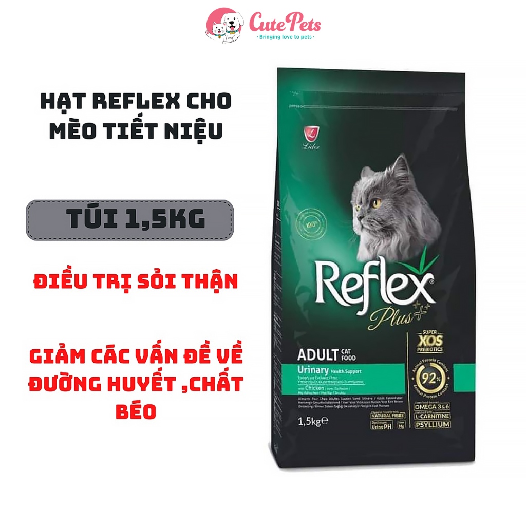 Hạt Mèo Reflex Plus Adult Urinary - Sỏi Thận,Tiết Niệu - Cutepets