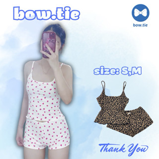 [bow.tie] sét bộ đùi mặc ngủ  chất thun tăm lạnh co giãn 4chiều( áo hai dây+quần đùi mini ngắn hơi lộ v3)