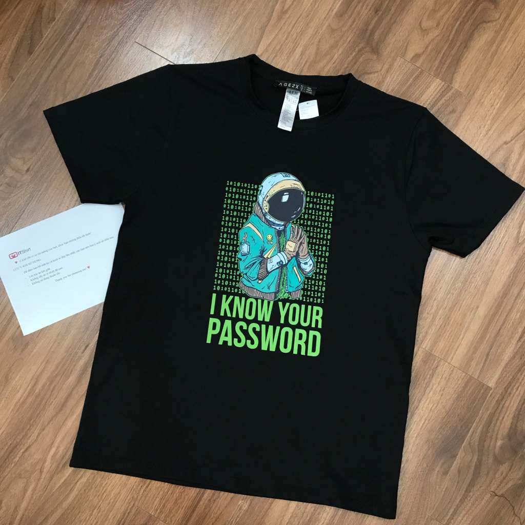 Áo Thun Hacker - I know your password