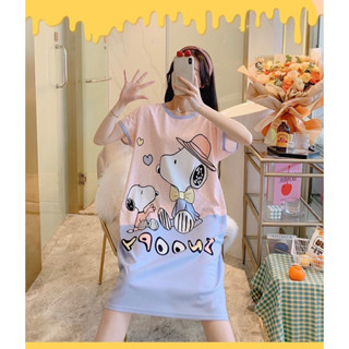 Váy ngủ, đầm thun Bigsize mặc nhà hoạt hình dễ thương chất thun 4 chiều, ship hỏa tốc 30 phút