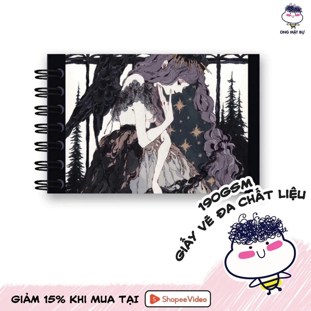  Sổ Phác Thảo Ong Mặt Bự - Sổ A6 - Không Kèm Tutorial 