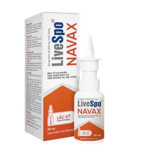 Bình xịt sẵn LiveSpo NAVAX Chuyên dụng - Giảm nguy cơ viêm tai mũi họng - Hộp nhựa 20ml