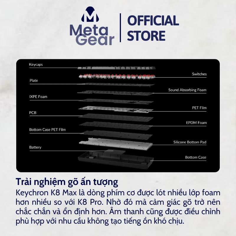 Bàn phím cơ Keychron K8 Max - Khung nhôm - 3 mode kết nối | BigBuy360 - bigbuy360.vn