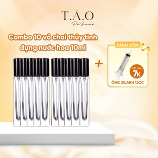   Kèm xilanh chiết  Combo 10 chai lọ chiết nước hoa thủy tinh vỏ dày cao cấp chuẩn 10ml 