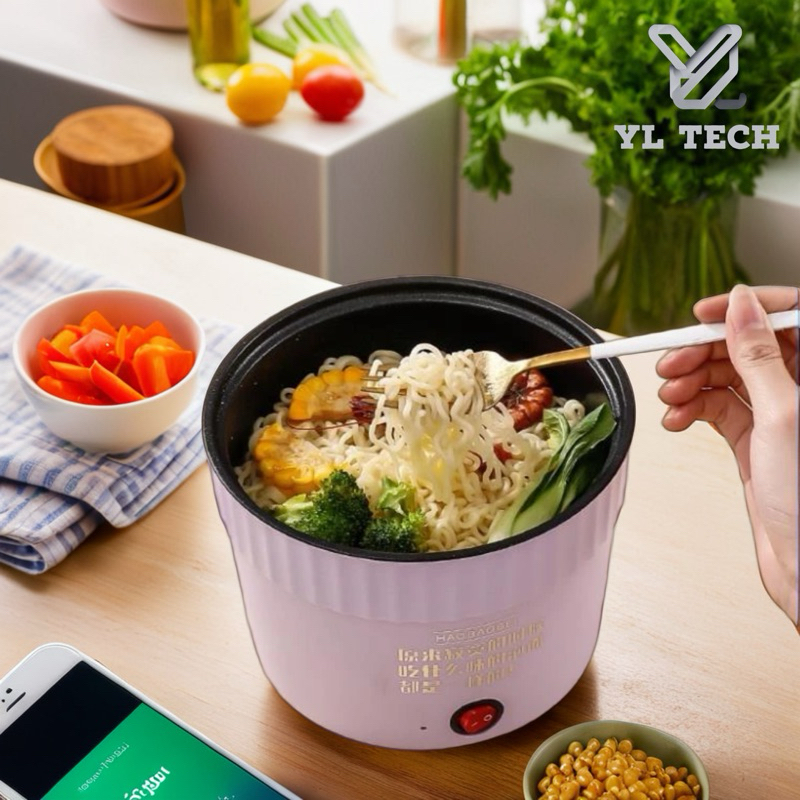 Ca nấu mì mini đa năng  - Nồi nấu mì dành cho 1 người 1.8 lit tiện lợi cho học sinh sinh viên (màu ngẫu nhiên)