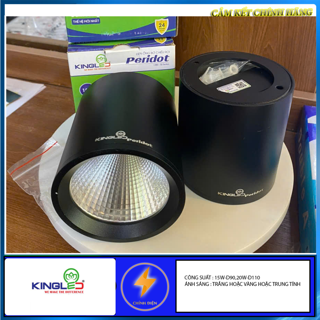 ĐÈN ống bơ chiếu rọi 15W,20W PERIDOT KINGLED (OBR-SS Series)