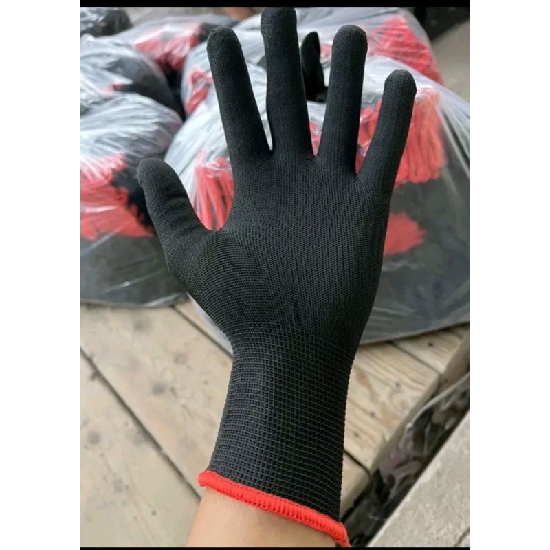 sỉ 12 đôi găng tay mút xám _ đen .găng tah làm vườn