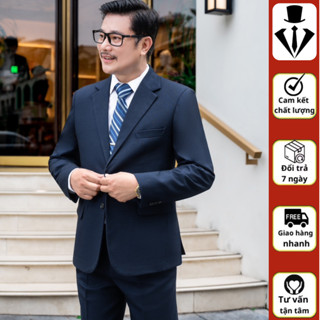 Vest nam trung niên tiến vải nhập khẩu 2 lớp dày dặn được ép nhiệt chống nhăn