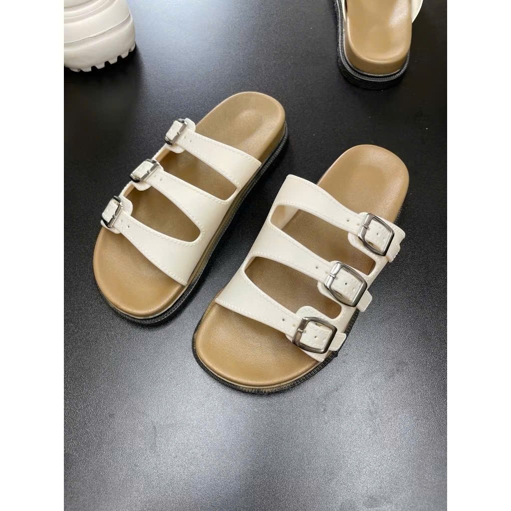 Dép lê nữ 3 khóa chất da mềm siêu hót hít mã 361