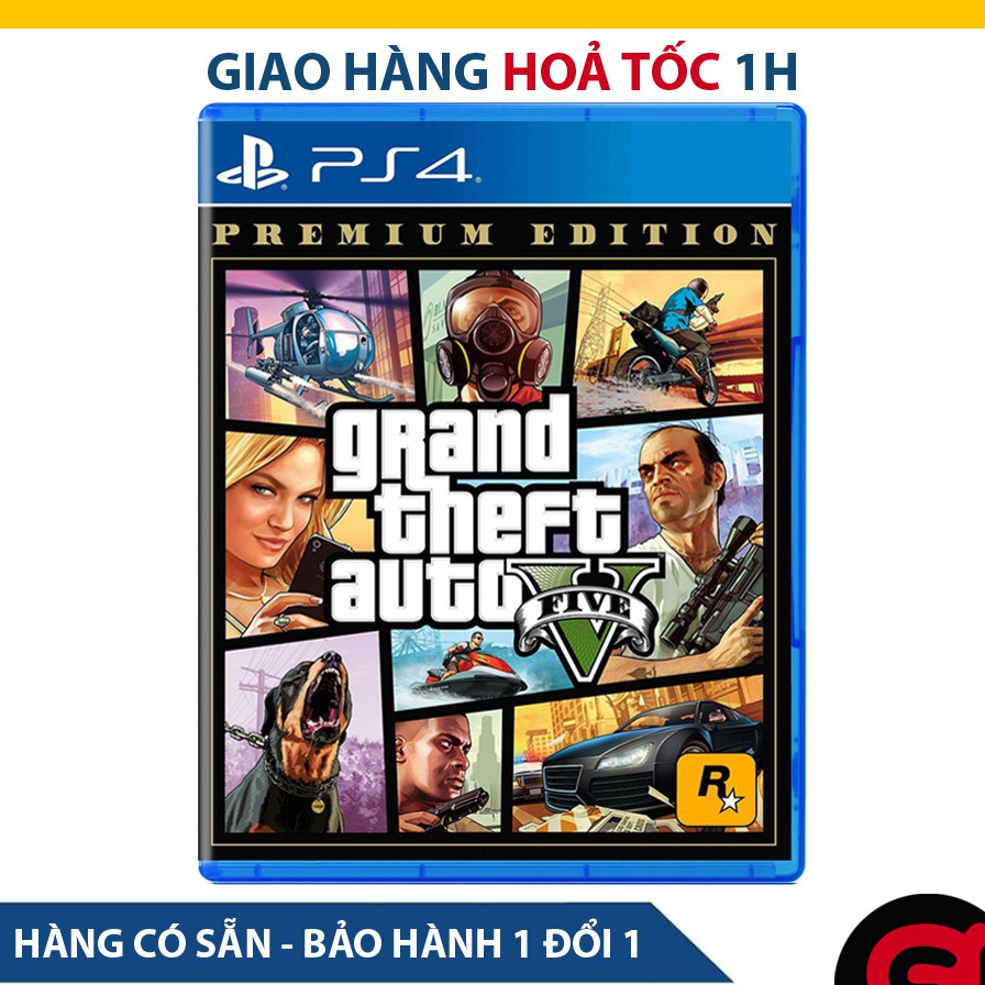 Đĩa Game PS4: Grand Theft Auto V Premium Edition (GTA 5)