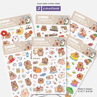  Sticker Capybara Nhãn Dán Hoạt Hình Dễ Thương Trang Trí Sổ Tay FUTUREBOOK  S672  