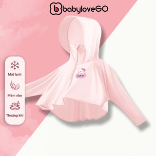 Áo chống nắng bé gái BabyloveGO áo choàng chống nắng cho bé áo cánh dơi vải Ice Text làm mát tức thì