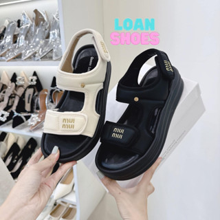  Sandal nữ quai da chữ Miu Miu mẫu mới HÀNG QC LOẠI 1 FULL HỘP 