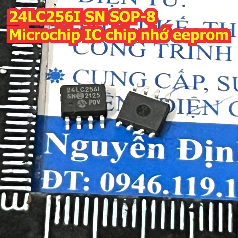 2 con 24LC256I SN SM 24LC256 I/SN I/SM 24LC256 I/P SOP-8 DIP-8 Microchip IC chip nhớ eeprom kde9176
