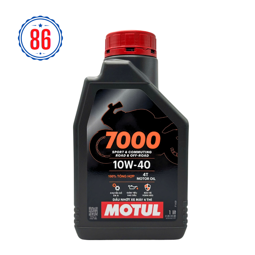 Motul 7000 10W40 1L Nhớt tổng hợp 100% cho xe số,côn tay..