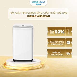 Máy giặt mini chức năng giặt nhiệt độ cao Lumias WS050WH - 1500W, 3kg giặt