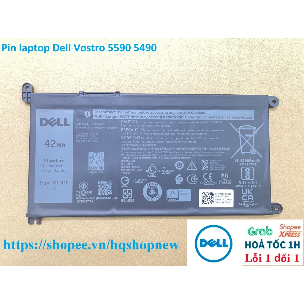 ⚡️ Pin laptop Dell Vostro 5590 5490