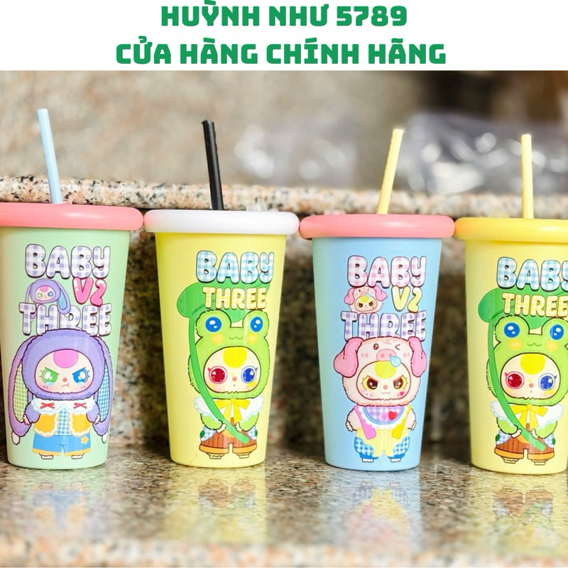[CHÍNH HÃNG]LY MÙ HANDMADE] BLINDCUP BABY THREE - TÚI MÙ NGẪU NHIÊN - LY NHỰA MÙ IN 3D NỔI