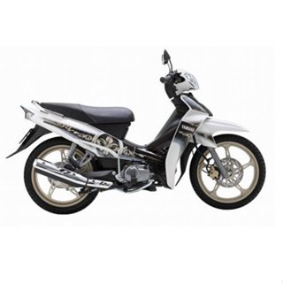 Dàn áo xe Sirius 50/110cc Trắng Đen Nhựa ABS Full 16 món cao cấp Tặng Tem PVC 3 lớp