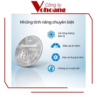 1 viên pin nút Panasonic CR1616 Lithium 3V