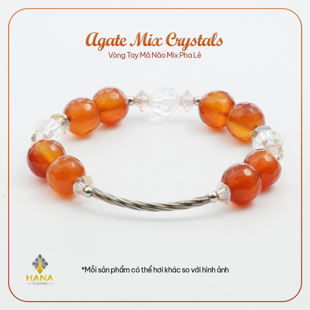 Vòng tay thiết kế Carnelian Opalite -  Cân bằng, sáng suốt và động lực trong cuộc sống.