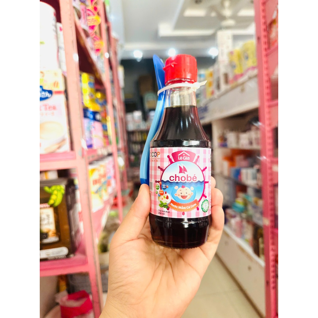(CHAI LỚN) NƯỚC MẮM LÊ GIA CHO BÉ 200ML DÙNG NẤU HOẶC CHẤM CHO BÉ TỪ 6 THÁNG TUỔI