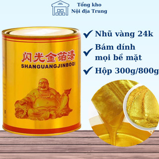  Sơn nhũ vàng 24k chống gỉ bền màu chứa hàm lượng nhũ vàng cao tạo độ óng ánh sang trọng Hộp 800g 