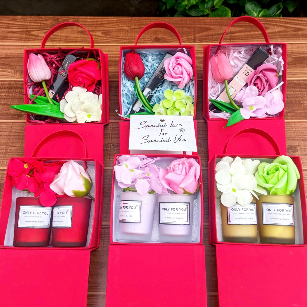 Hộp Quà Hộp Hoa QUA14 Quà Tặng Ý Nghĩa 8/3, Sinh Nhật, Valentine, Dịp Lễ