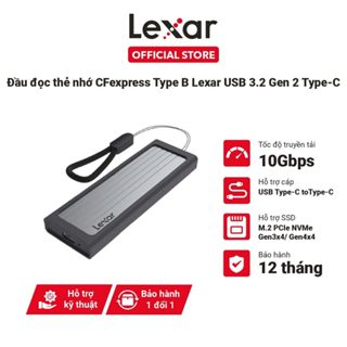 Box di động SSD M.2 PCIe NVMe Gen3x4 / Gen4x4 Type-C Lexar E6 - Bảo hành 12 tháng