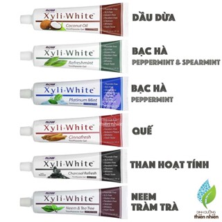 Kem Đánh Răng Now XyliWhite Toothpaste Gel, Giúp Làm Trắng Răng, Không Chứa Flour (Flouride), SLS, Paraben, 181g