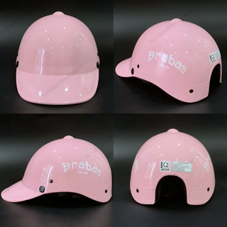 [NÓN BẢO HIỂM ĐẠT CHUẨN ĐI XE MÁY] - CÓ TEM KIỂM ĐỊNH - LÒNG NÓN CÓ MÚT XỐP - MŨ BẢO HIỂM LƯỠI TRAI BRABAS CHUẨN FORM NỮ