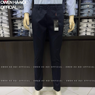 Quần kaki nam Owen màu navy đậm slim fit co giãn tốt QKSL221557