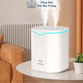 Máy phun sương tạo ẩm không khí Humidifier phun kép 2,2L Máy khuếch tán tinh dầu thơm tích hợp đèn LED nhiều màu