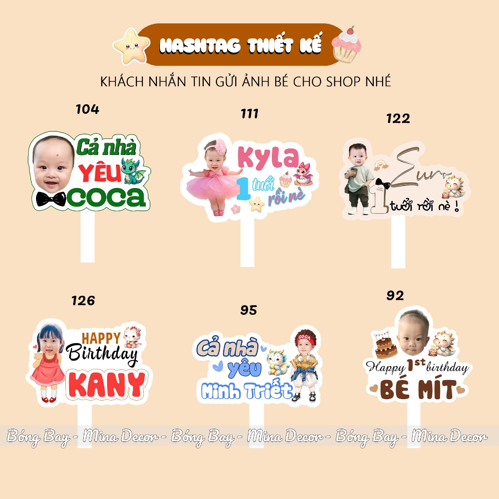 Hashtag Thôi Nôi Cho Bé Tuổi Rồng, Hastag Sinh Nhật Kèm Hình Chibi